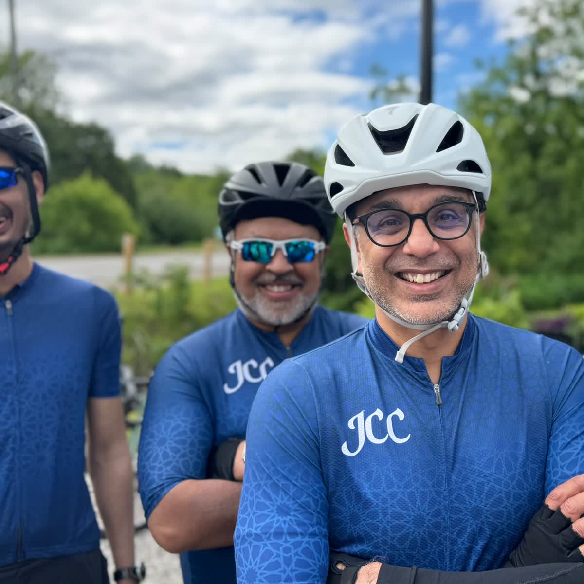 Jaffari Cycling Club members together after a ride