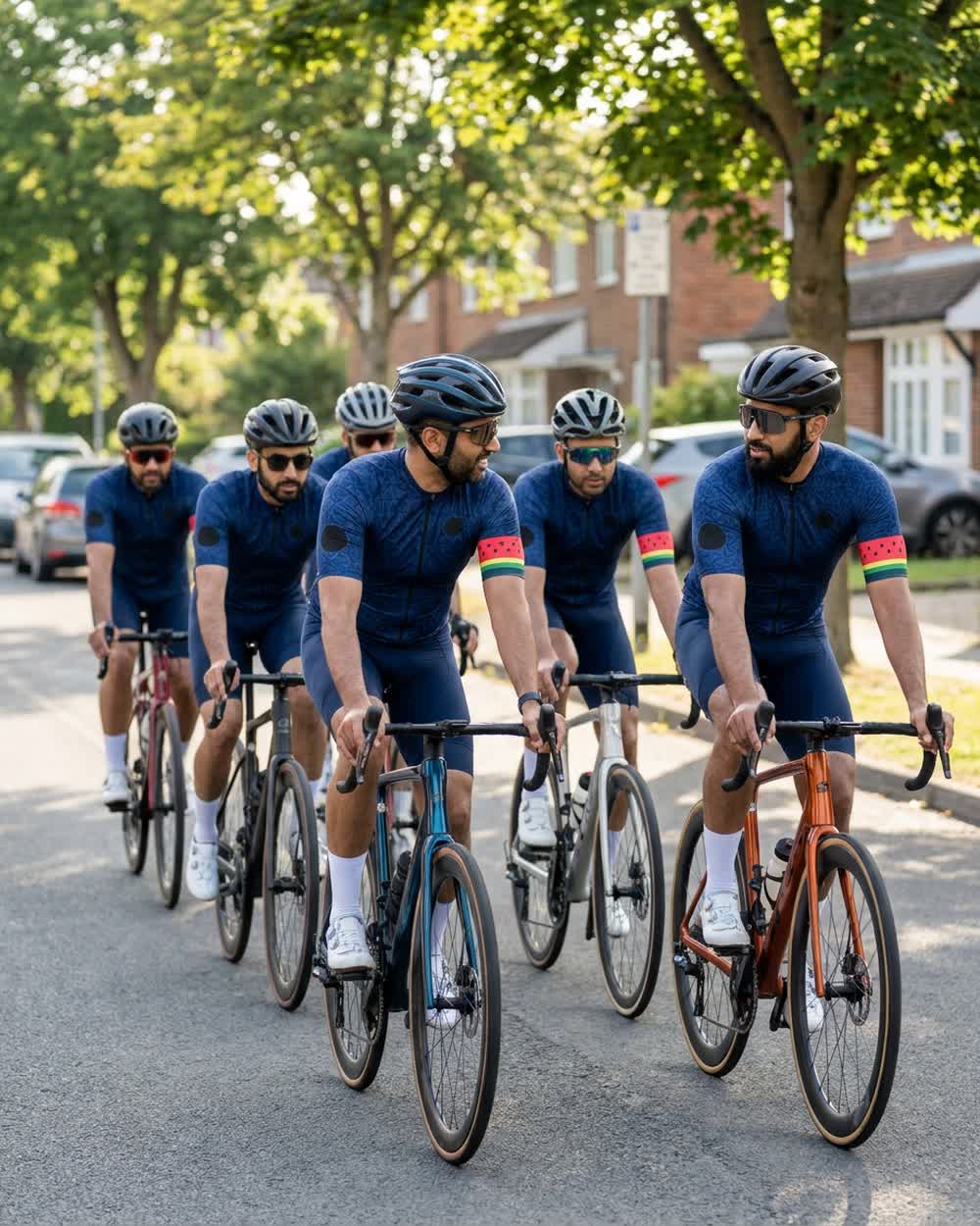 Club members on a Sunday group ride