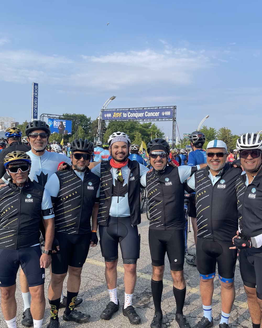 Jaffari Cycling Club team at the Ride to Conquer Cancer start
